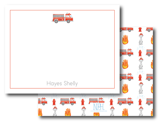 Fire Truck Stationery Set