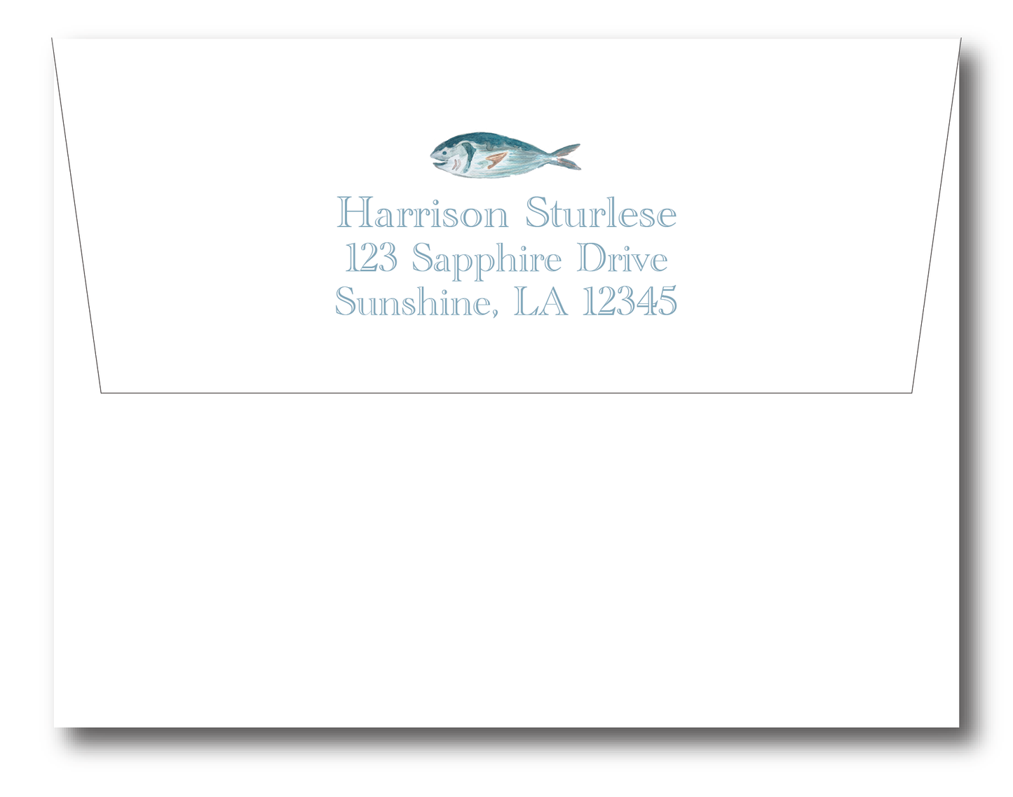 Fish Teal Stationery Set