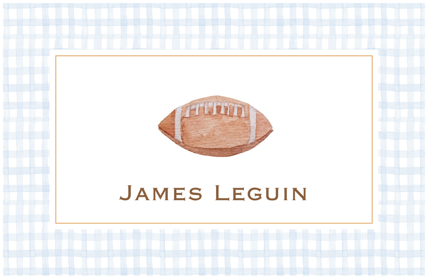 Football Gingham Placemat