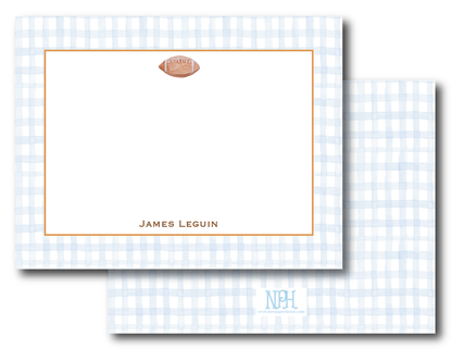 Football Gingham Stationery Set