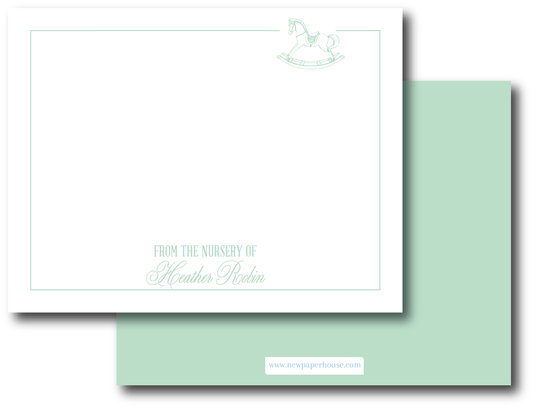 Rocking Horse Green Stationery Set