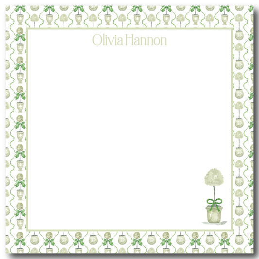 Green Topiary Notepad