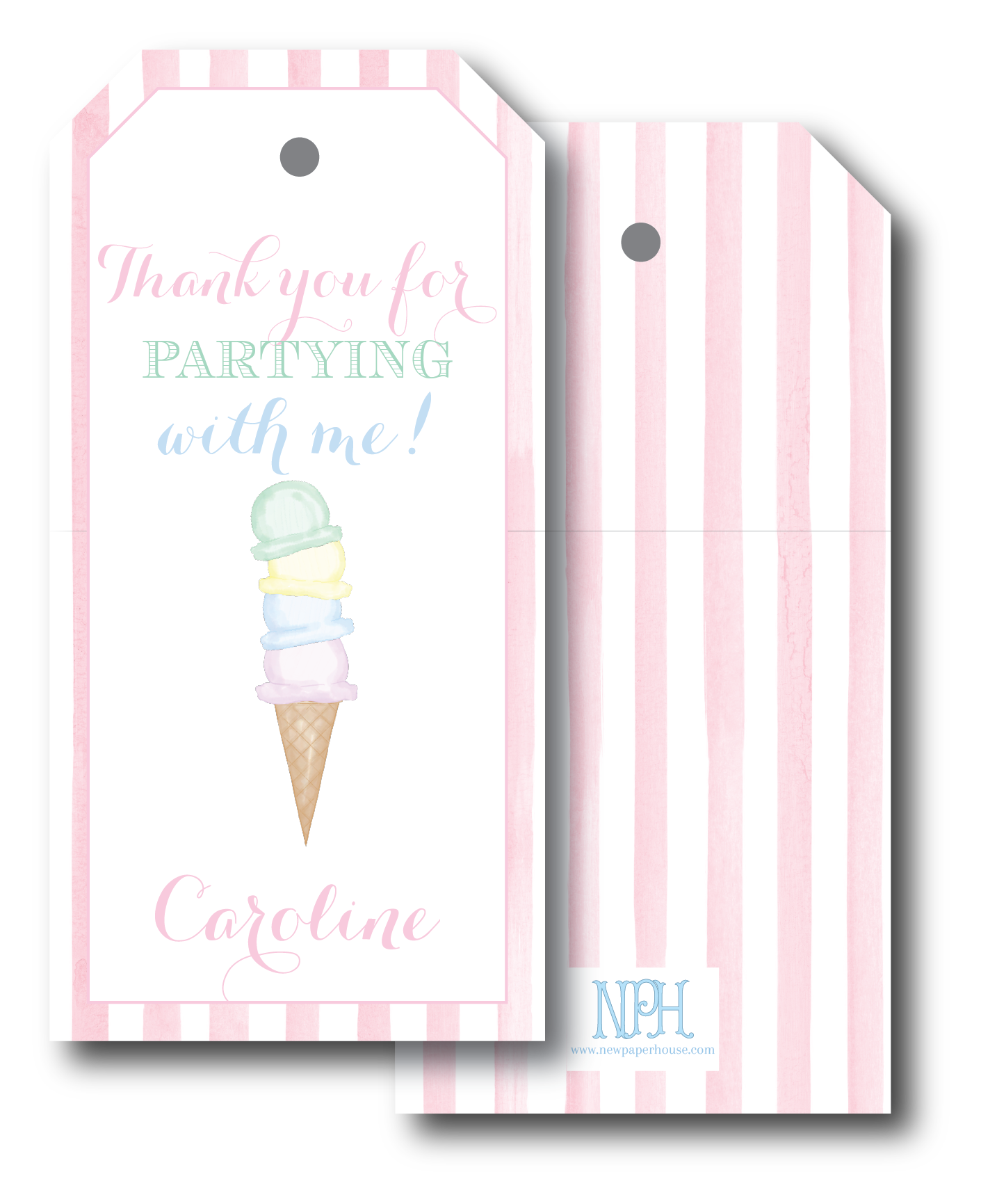 Ice Cream Favor Tag