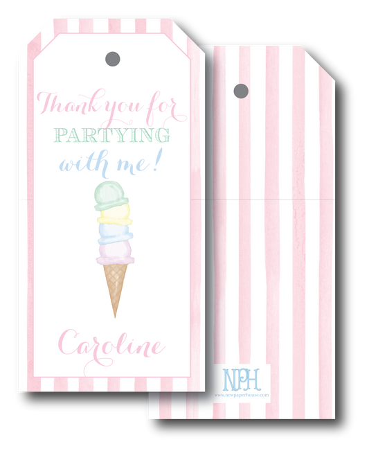 Ice Cream Favor Tag