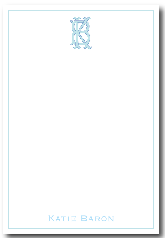 Chic Monogram Notepad- Customize Color(s)