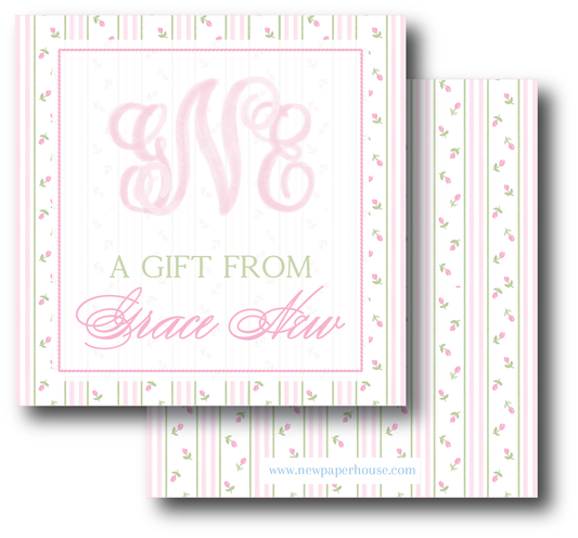 Pink Flower Enclosure Card