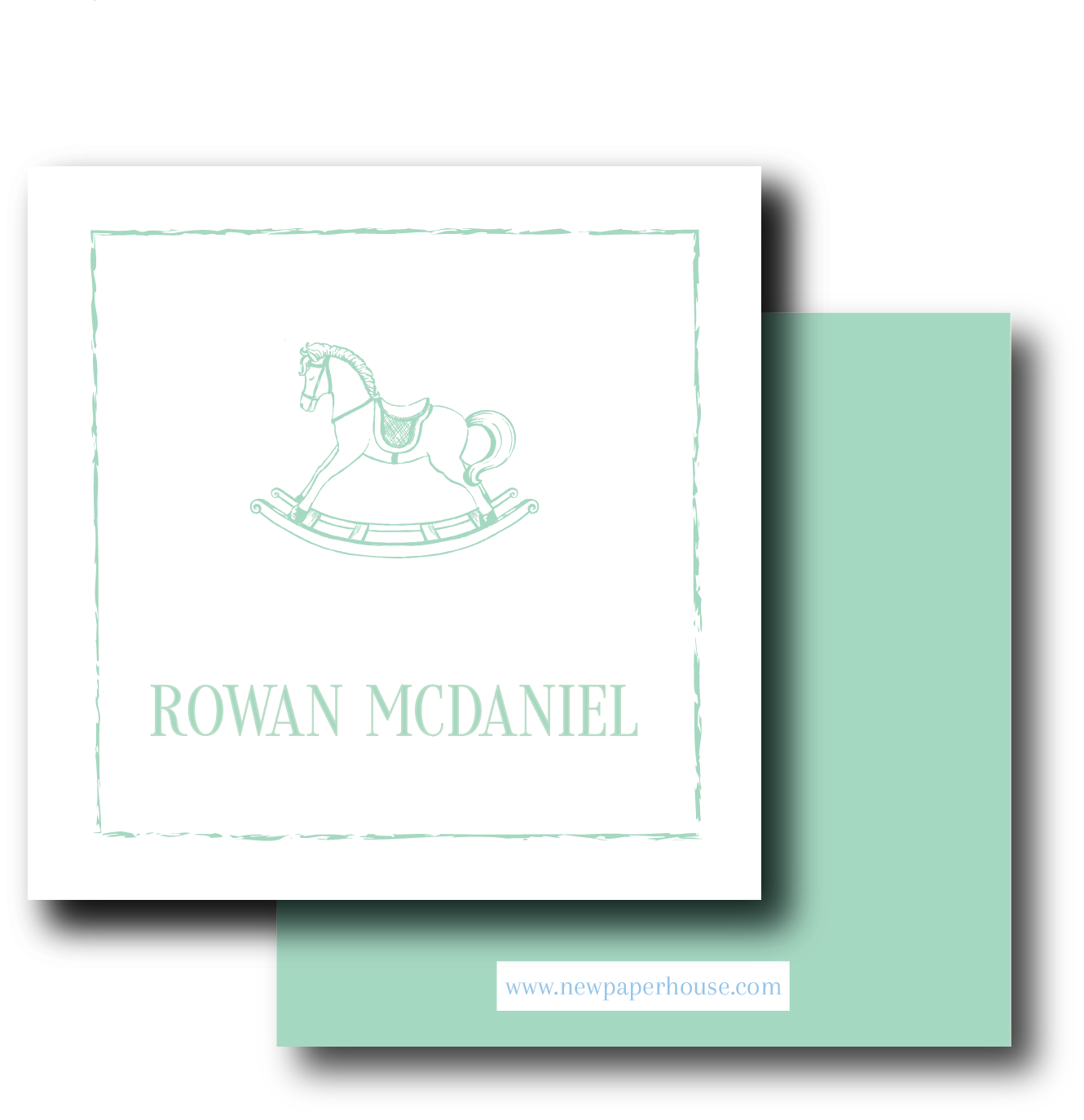 Rocking Horse Mint Enclosure Card