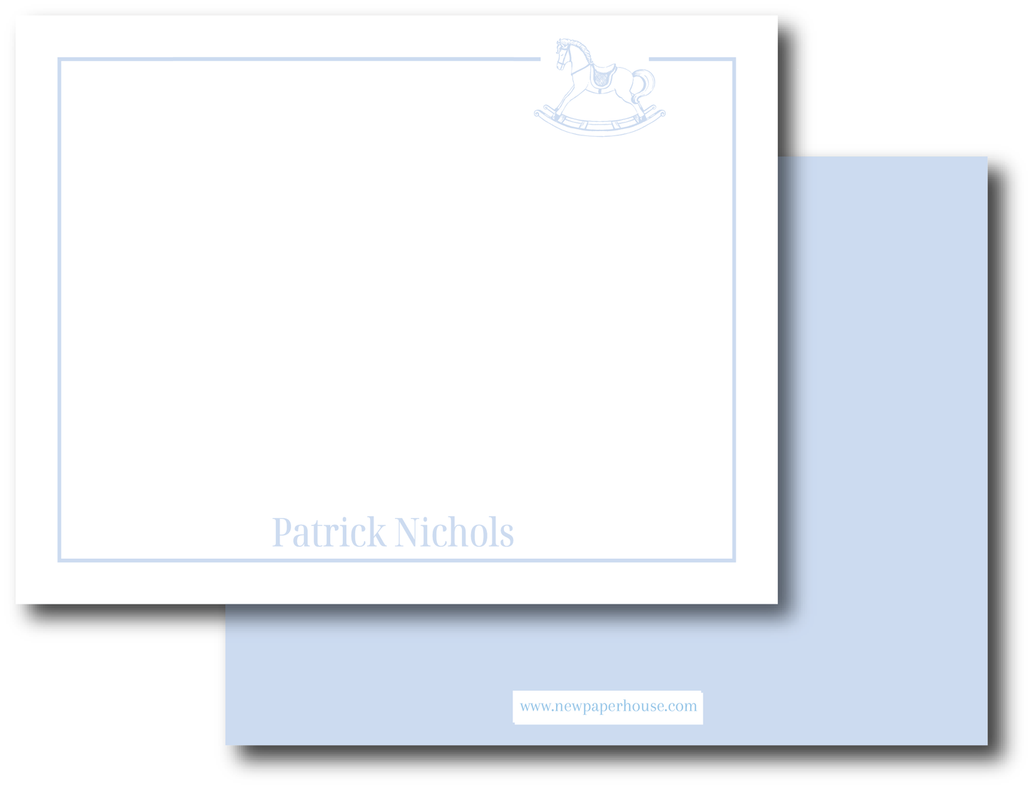 Rocking Horse Blue Stationery Set