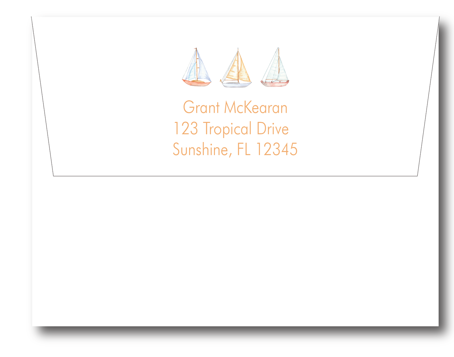 Sailboats Stationery Set