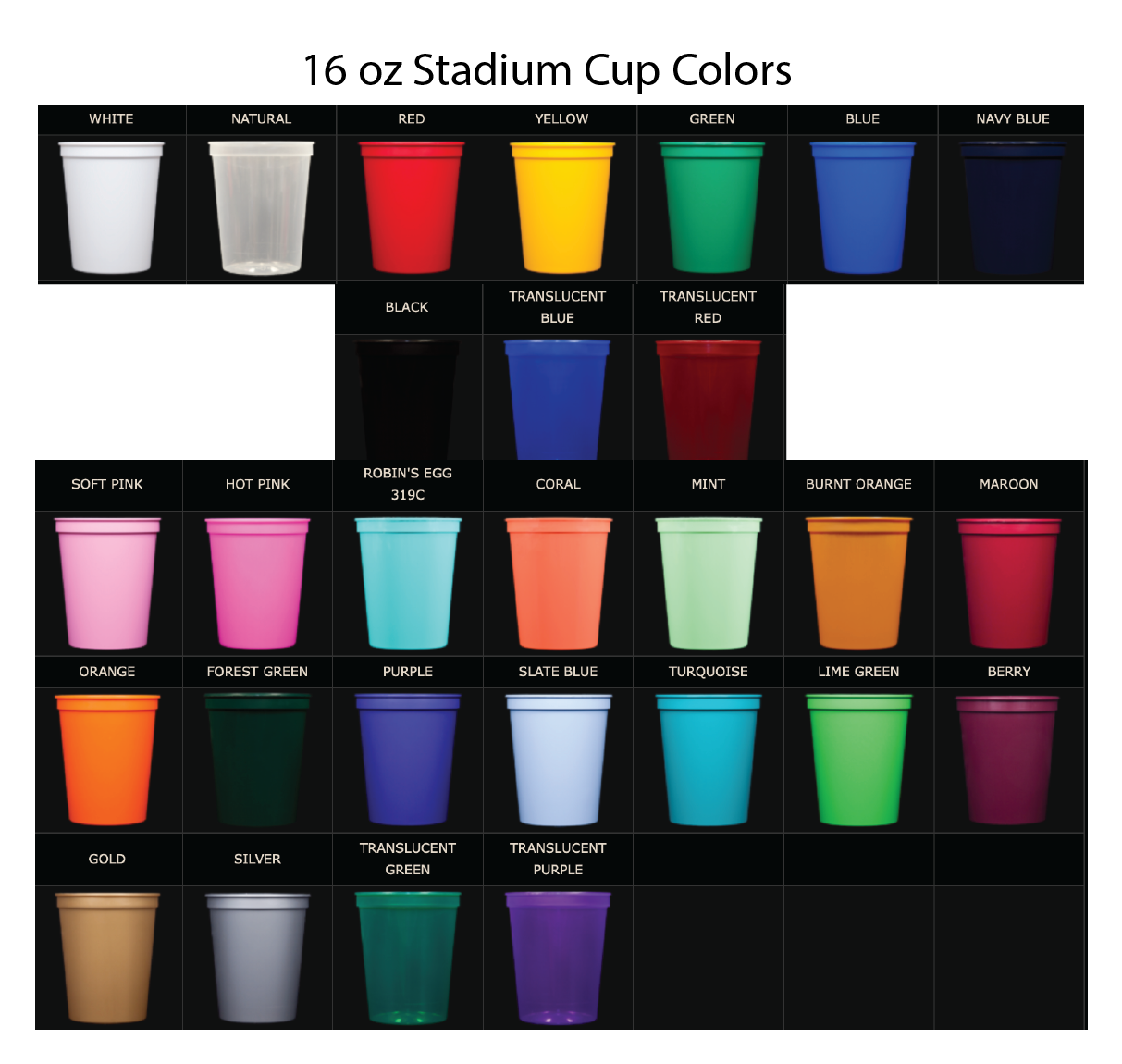 Stadium Cups-Customize your cup