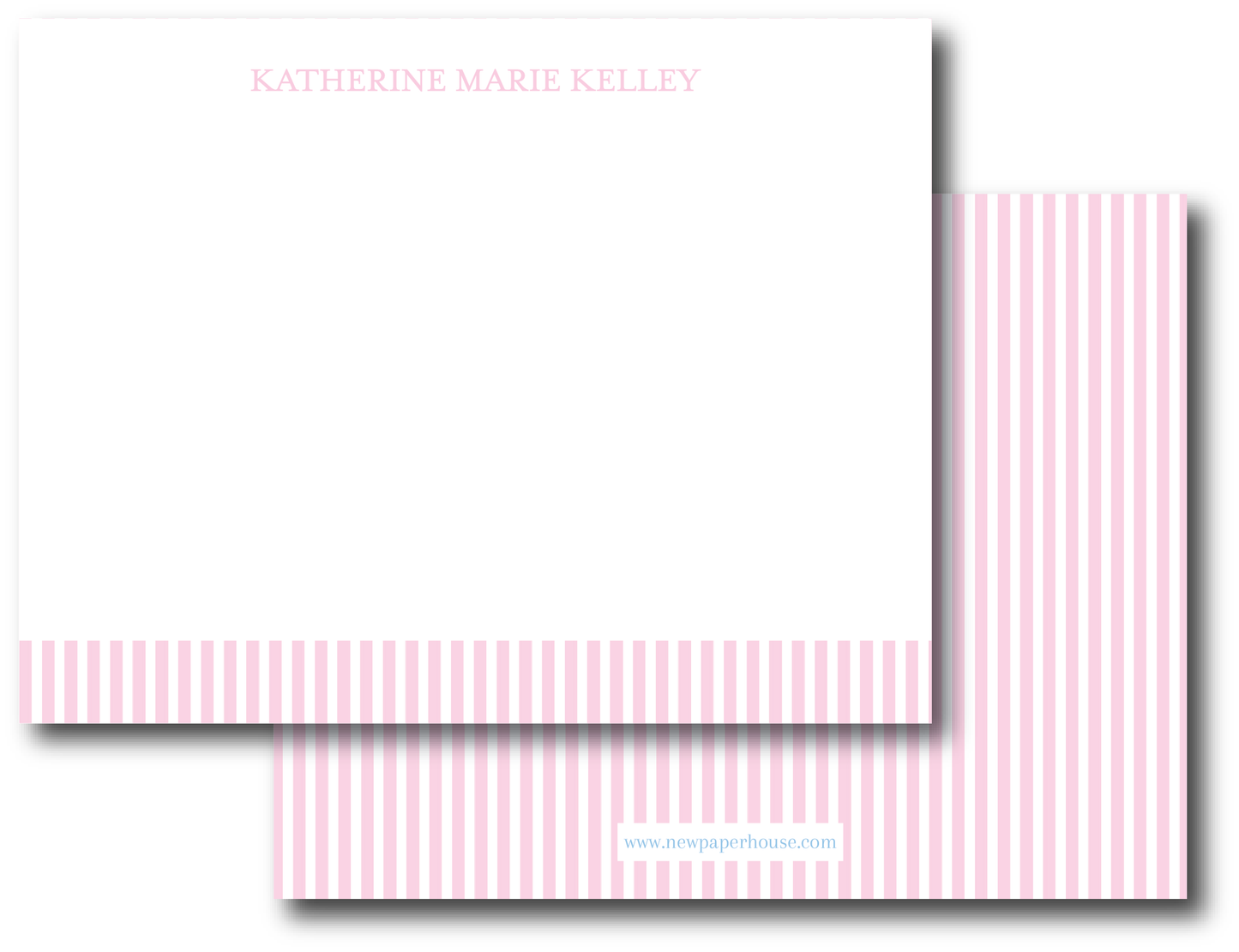 Stripe Pink Stationery Set