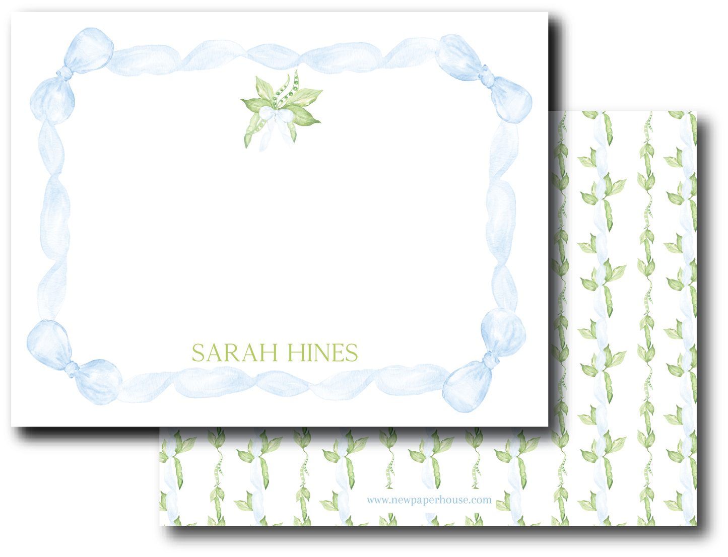 Sweet Pea Blue Stationery Set