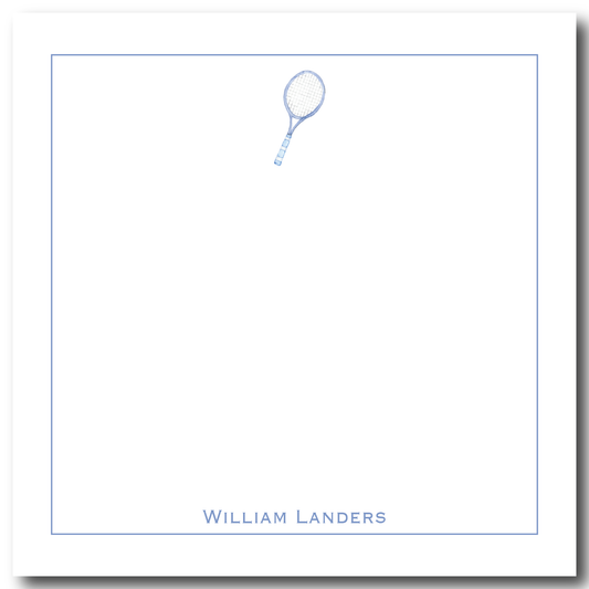 Tennis Blue Racquet Notepad