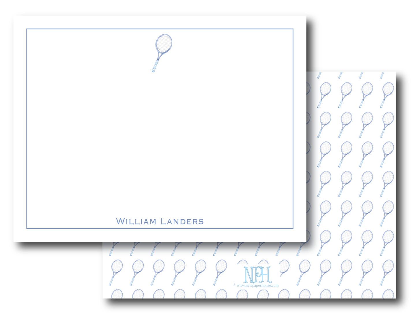 Tennis Blue Grey Stationery Set