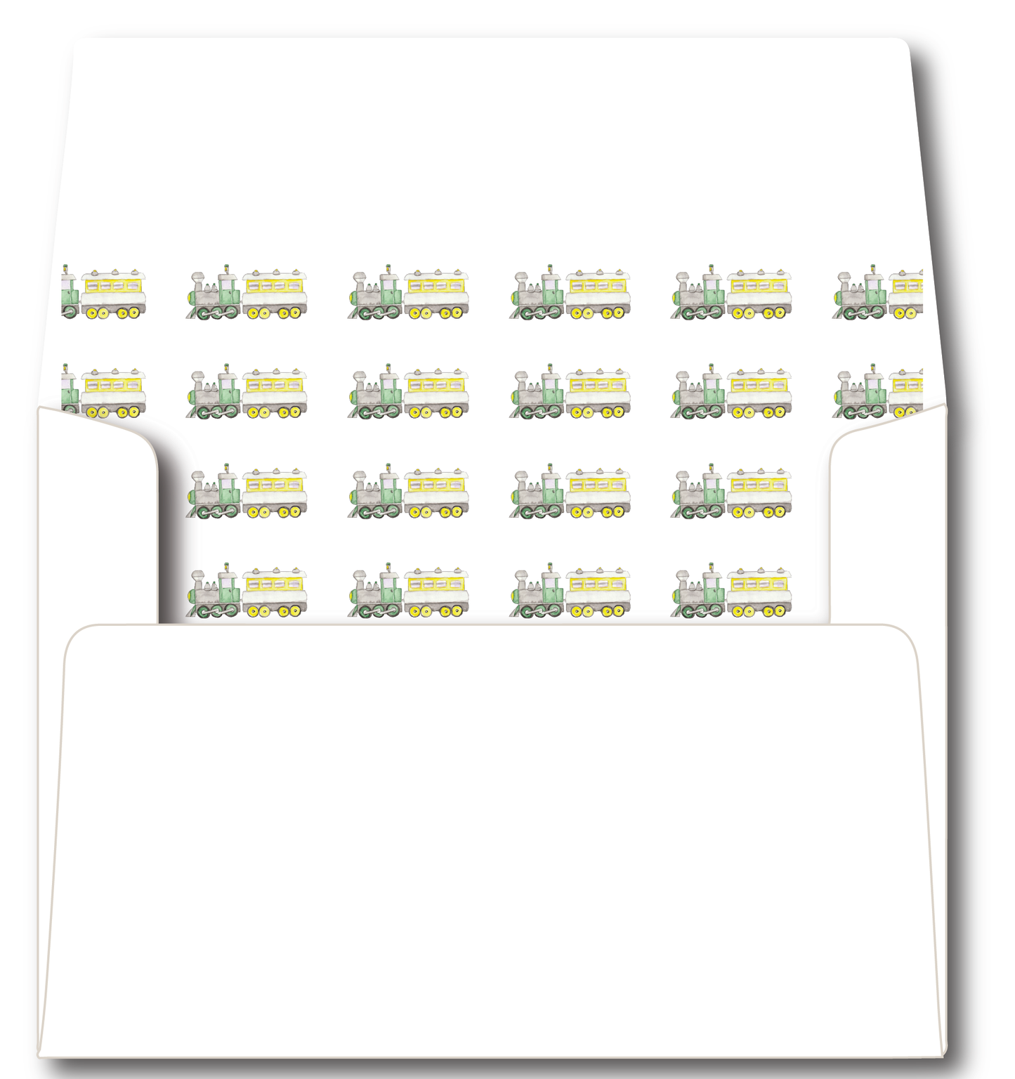 Train Green Stationery Set