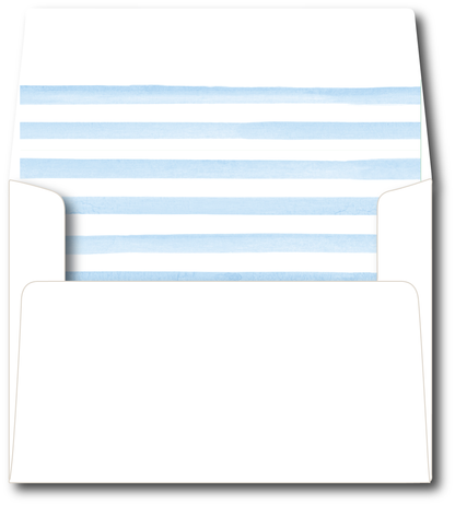 Modern Stripe Blue and Yellow Stationery Set