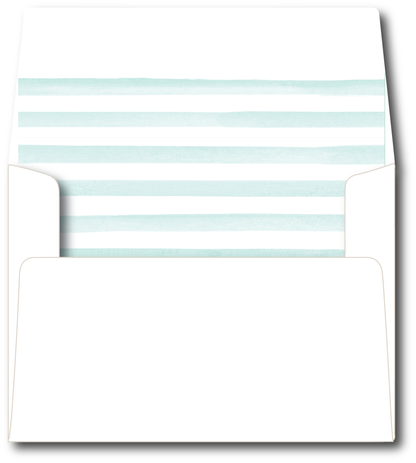 Modern Stripe Mint and Pink Stationery Set