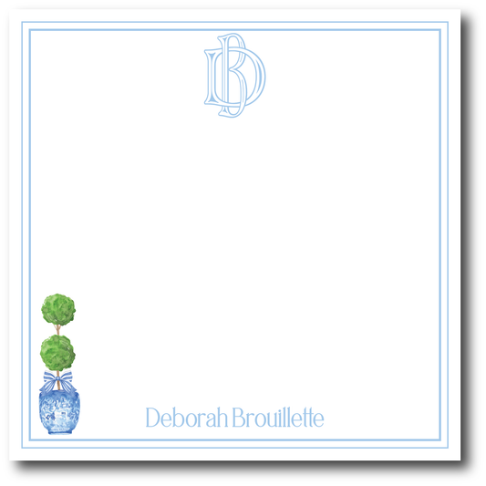 Blue Topiary Notepad